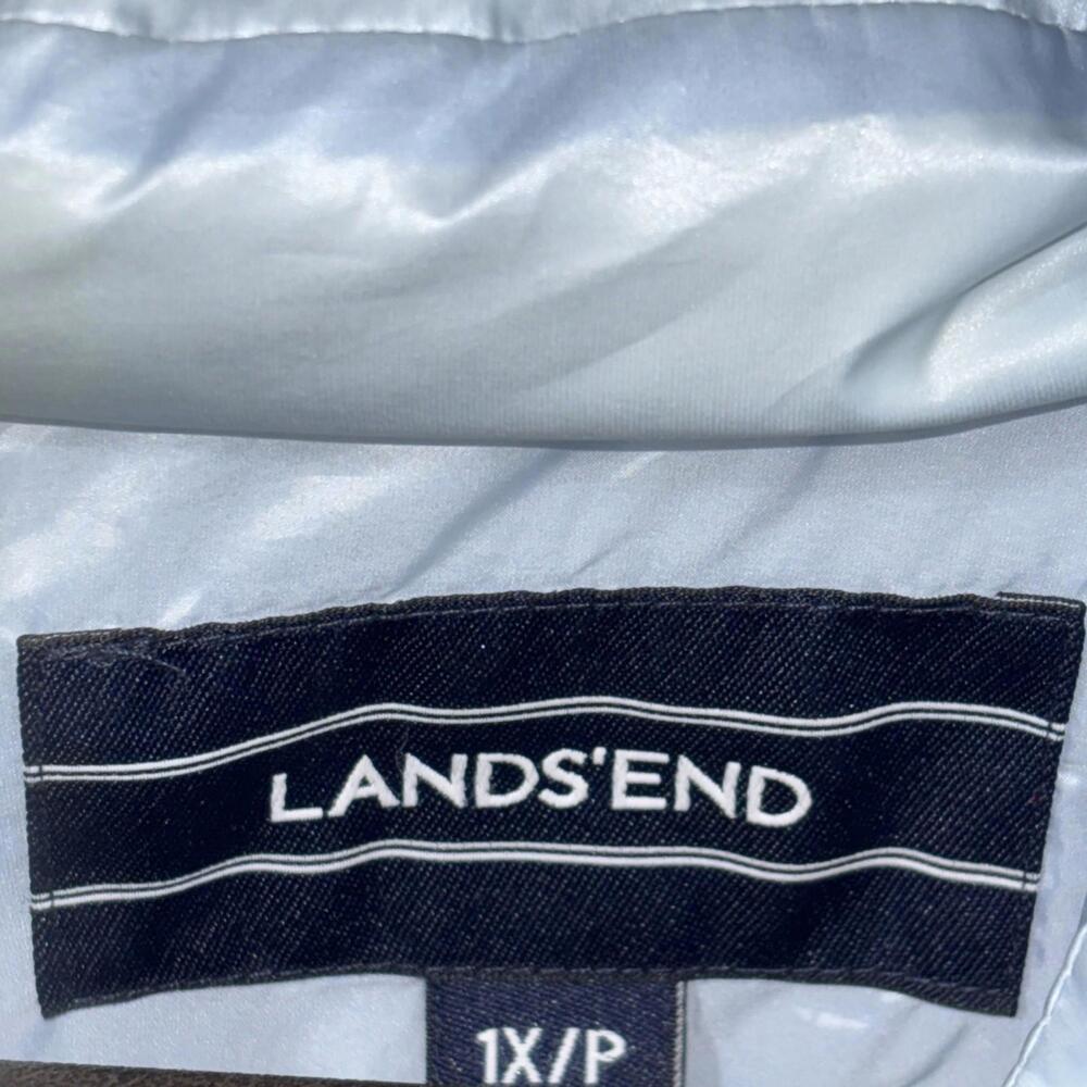 Lands' End Women's Silver Puffer Vest - Picture 4 of 10